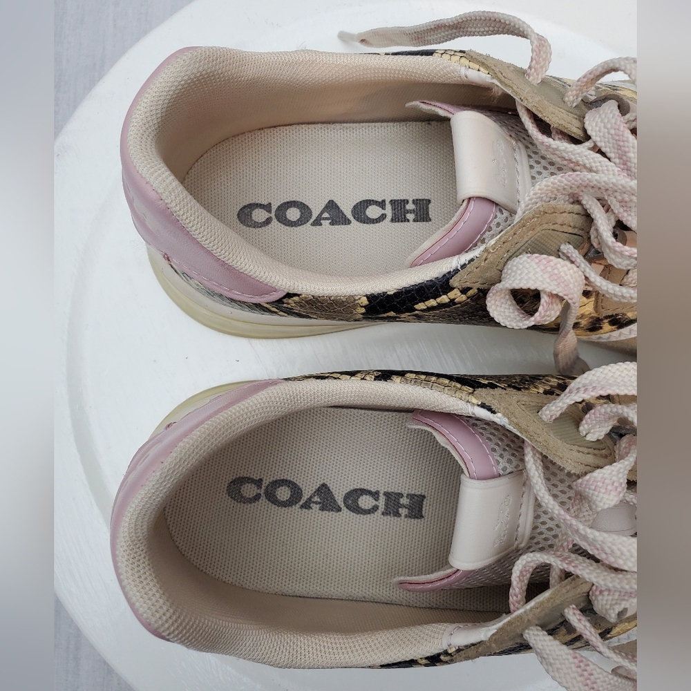 COACH Citysole Court Leather Sneaker - Beechwood/ Aurora Sz 10B - Picture 7 of 14